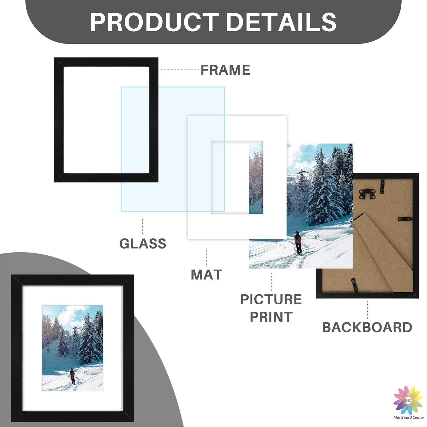 8x10 Picture Frame for 5x7 Photo (18 Pcs Per Box)