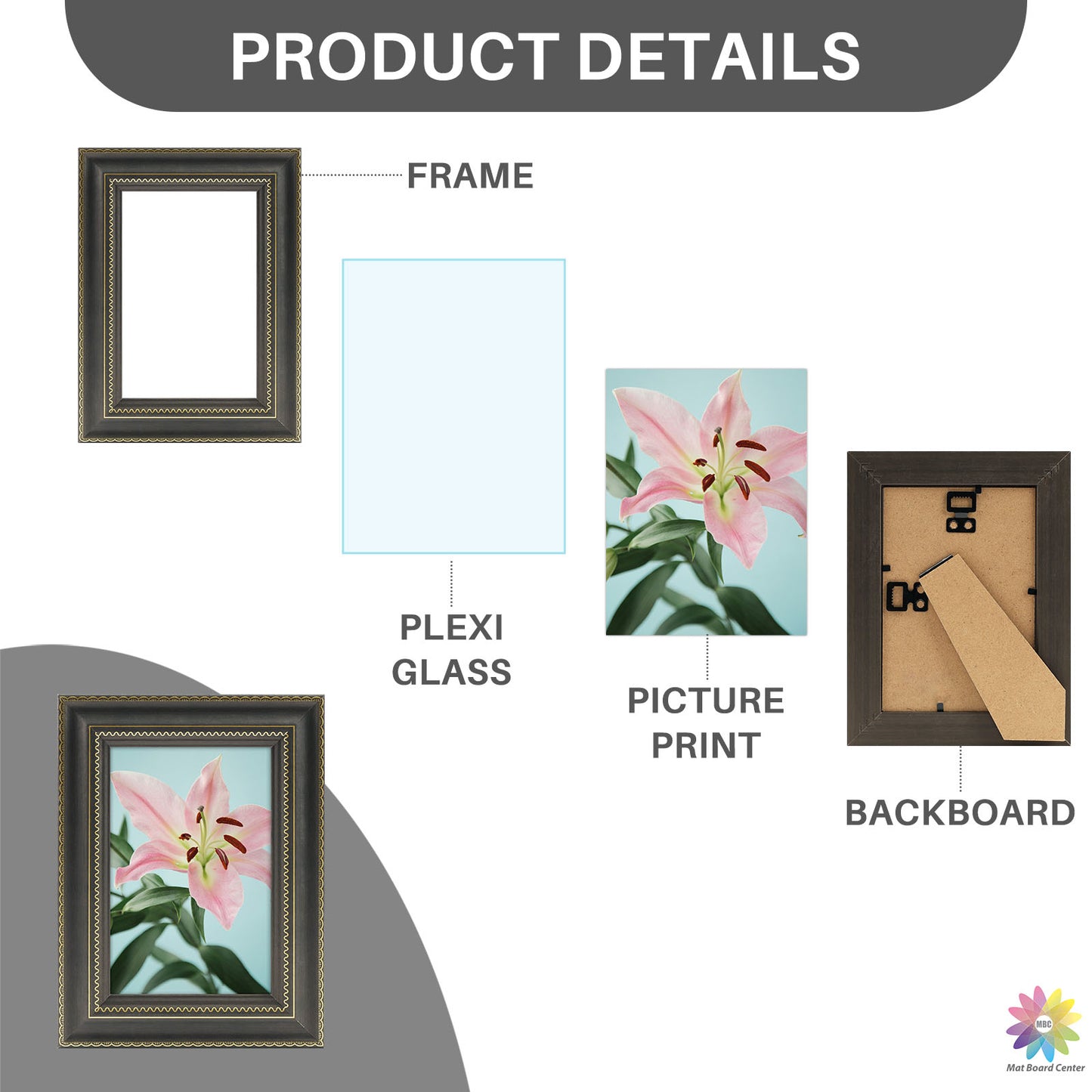Clearance 4x6 Picture Frame with Plexiglass (18 Pcs Per Box)