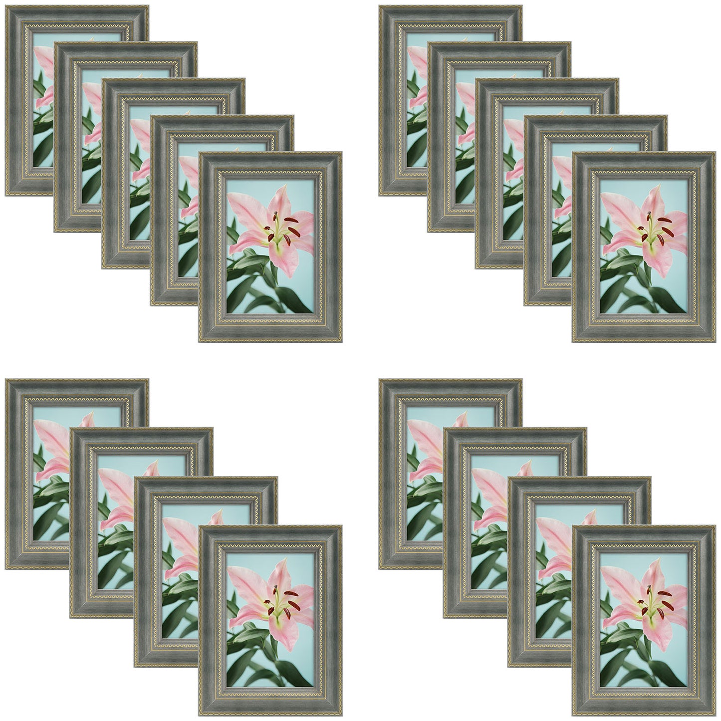 Clearance 4x6 Picture Frame with Plexiglass (18 Pcs Per Box) Grey