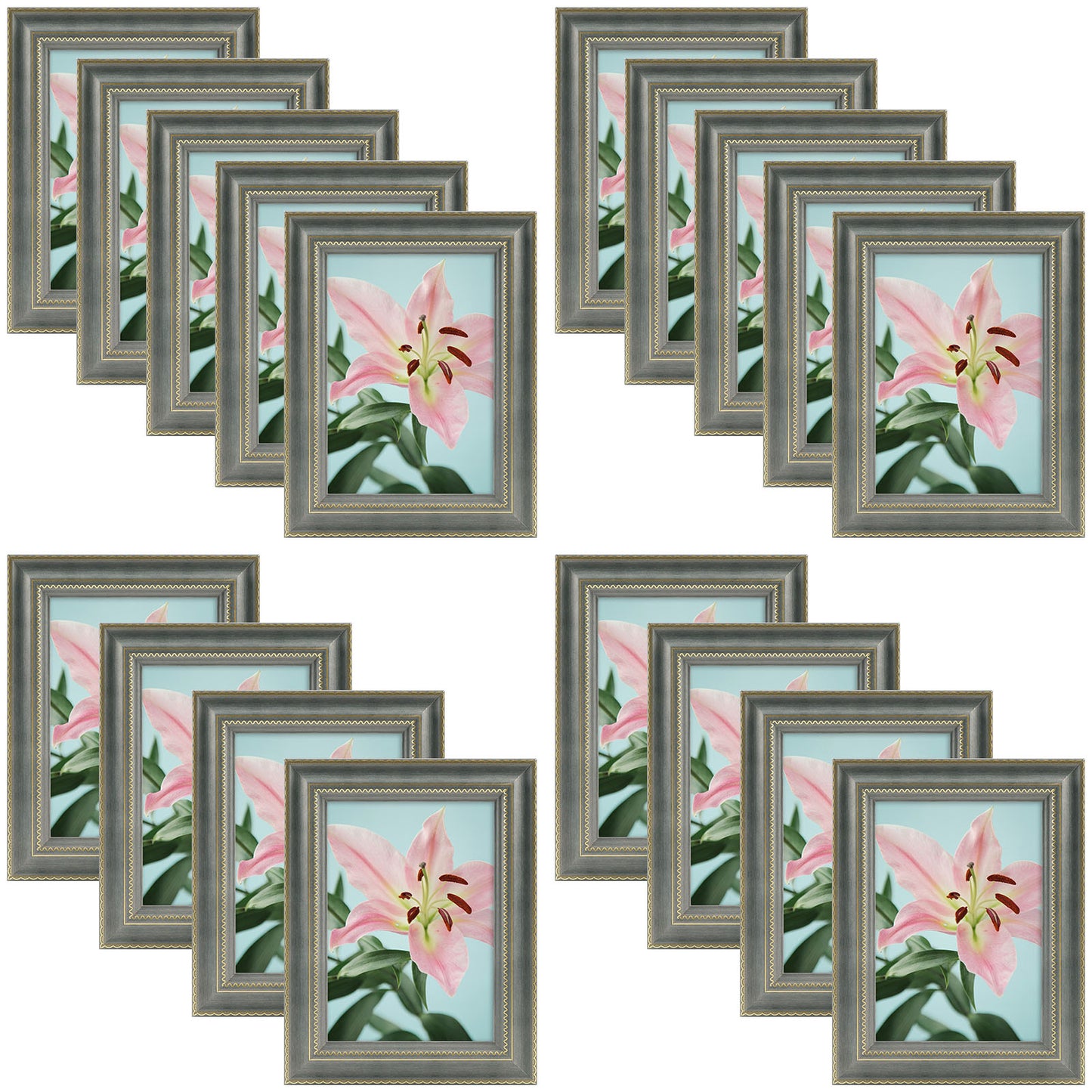 Clearance 5x7 Picture Frame with Plexiglass (18 Pcs Per Box) Grey