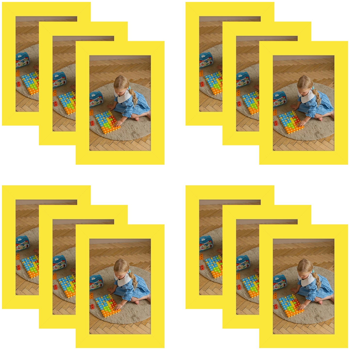 4x6 Picture Frame With Real Glass (12 Pcs per Box) Yellow