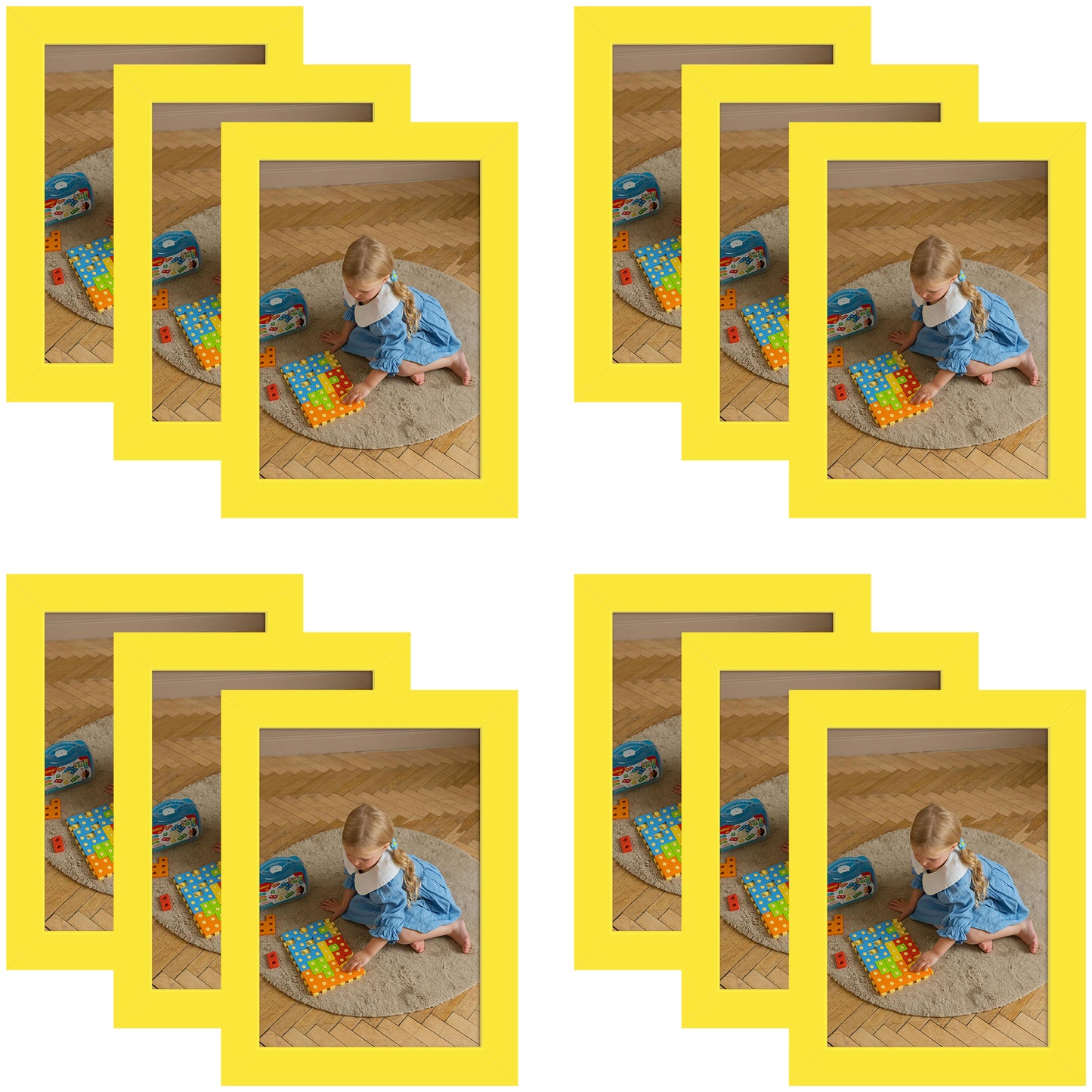 5x7 Picture Frame With Real Glass (12 Pcs per Box) Yellow