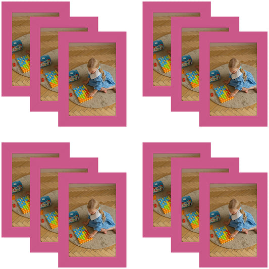 4x6 Picture Frame With Real Glass (12 Pcs per Box) Hot Pink