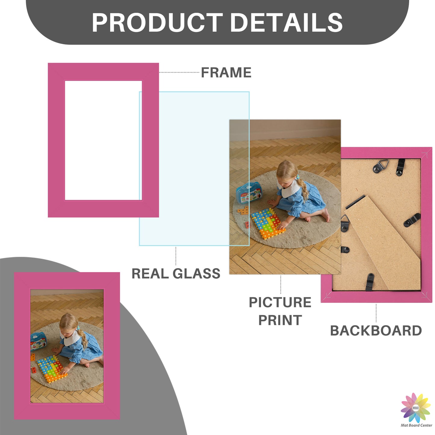 4x6 Picture Frame With Real Glass (12 Pcs per Box)