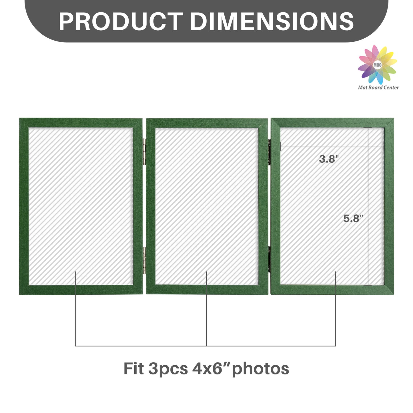 4x6 Three Picture Frame (8 Pcs Per Box)