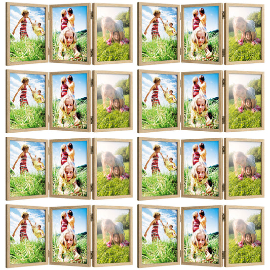 5x7 Three Picture Frame (8 Pcs Per Box) Wood Grain