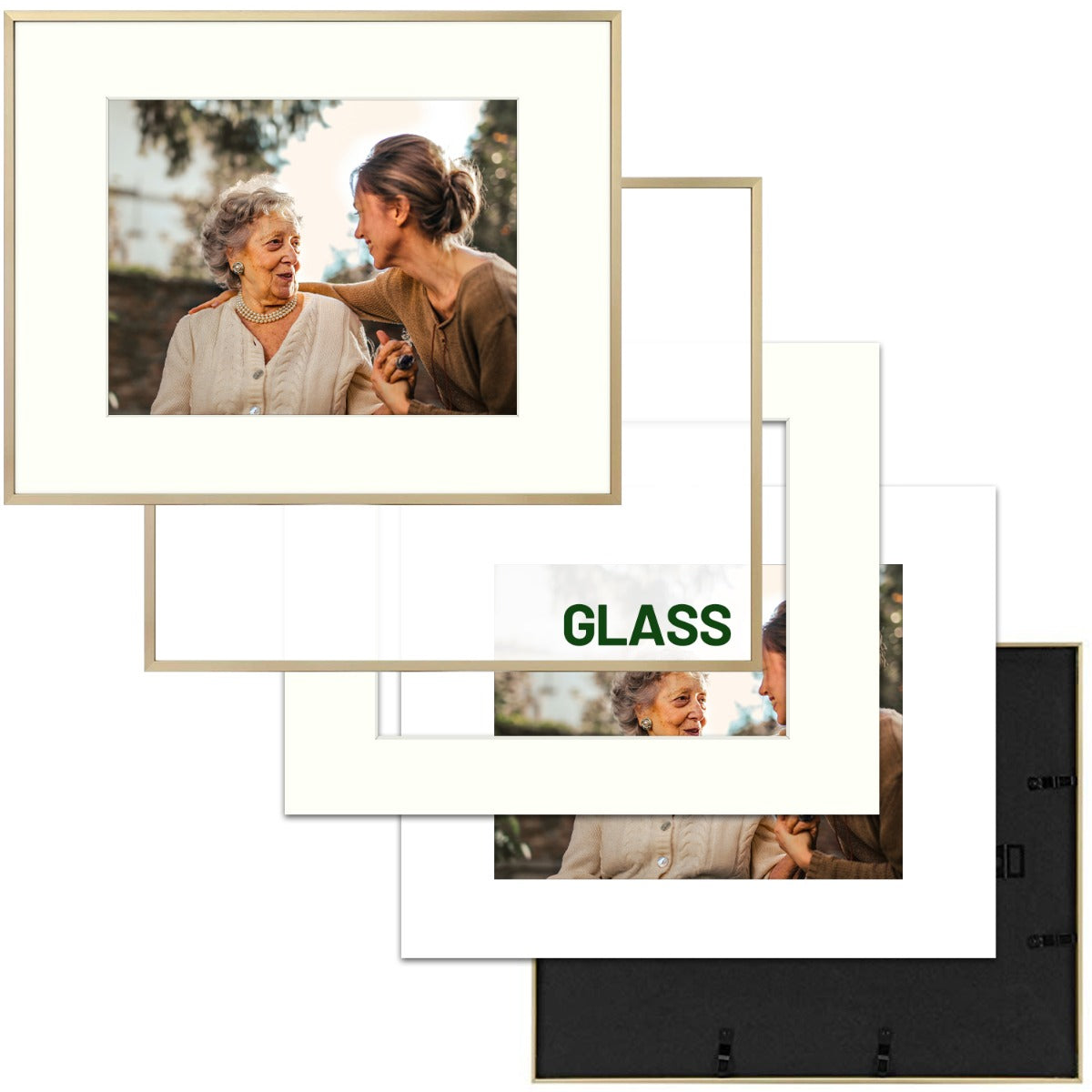 BOGO 16x20 Aluminum Frame for 11x14 Picture Gold (6 Pcs Per Box)