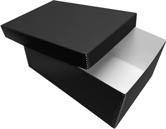 5x8x12 Storage Box with Removable Lid Black