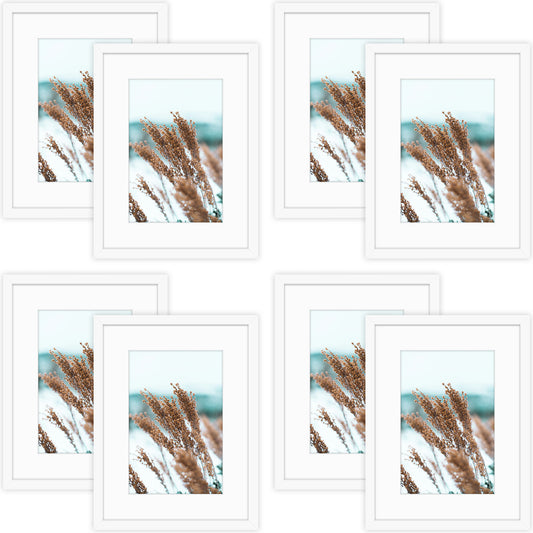 12x16 Wood Frame for 8x12 Picture (8 Pcs per Box) White