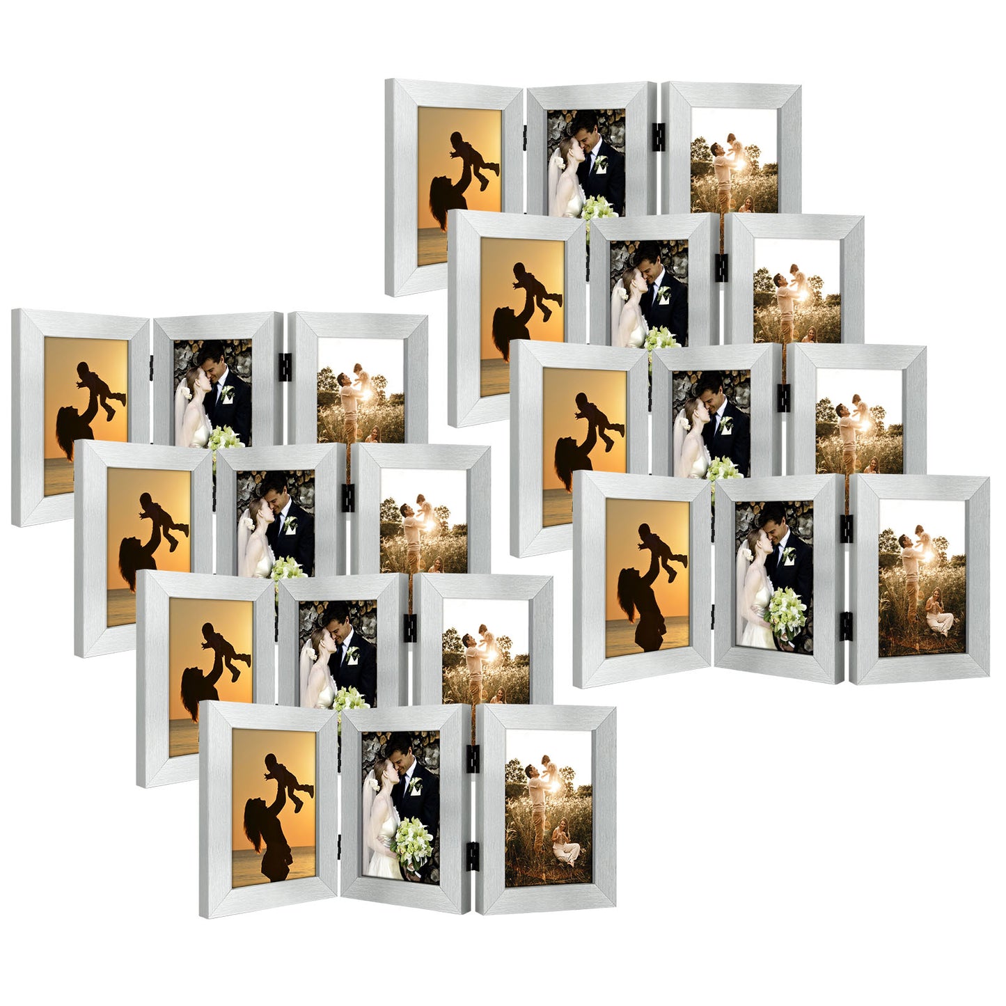 Clearance Three Picture Frame for Three 4x6 Pictures (8 Pcs per Box)