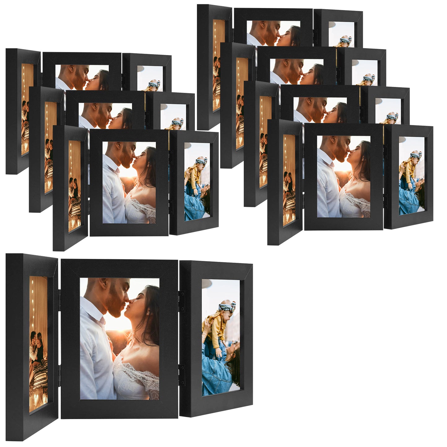 Clearance Three Picture Frame for Three 4x6 Pictures (8 Pcs per Box)