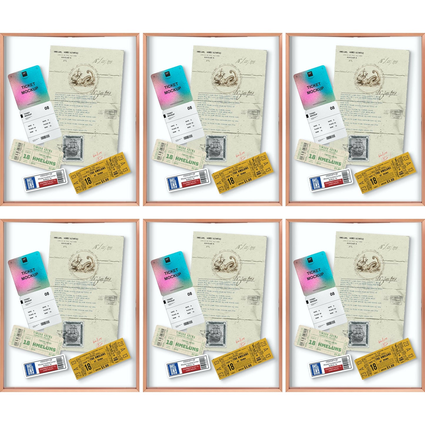 16x20 Floating Frame For Any Size Photo Up to 16 by 20 (6 Pcs Per Box) Rose gold