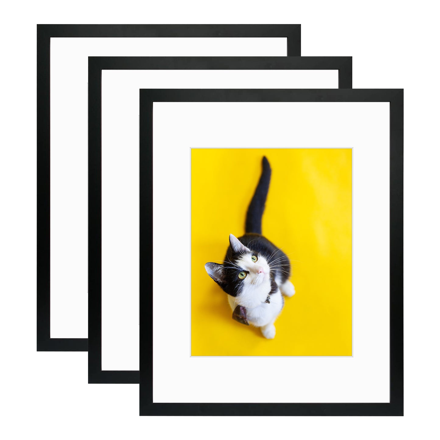 16x20 Frame for 11x14 Picture Black MDF 3 Pack
