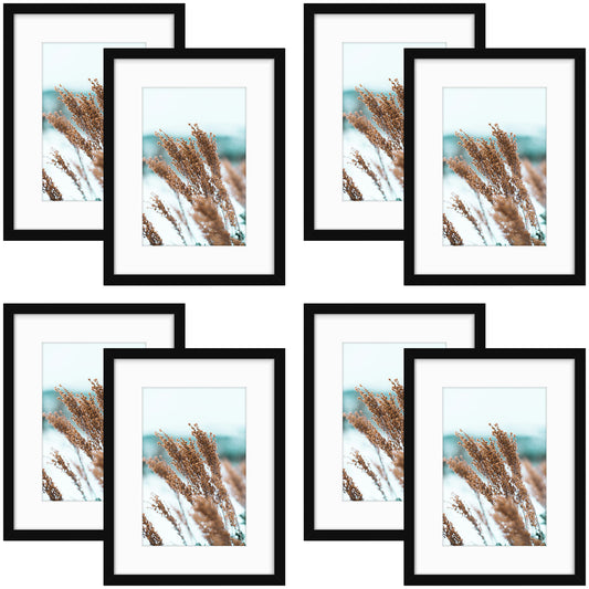 12x16 Wood Frame for 8x12 Picture (8 Pcs per Box) Black
