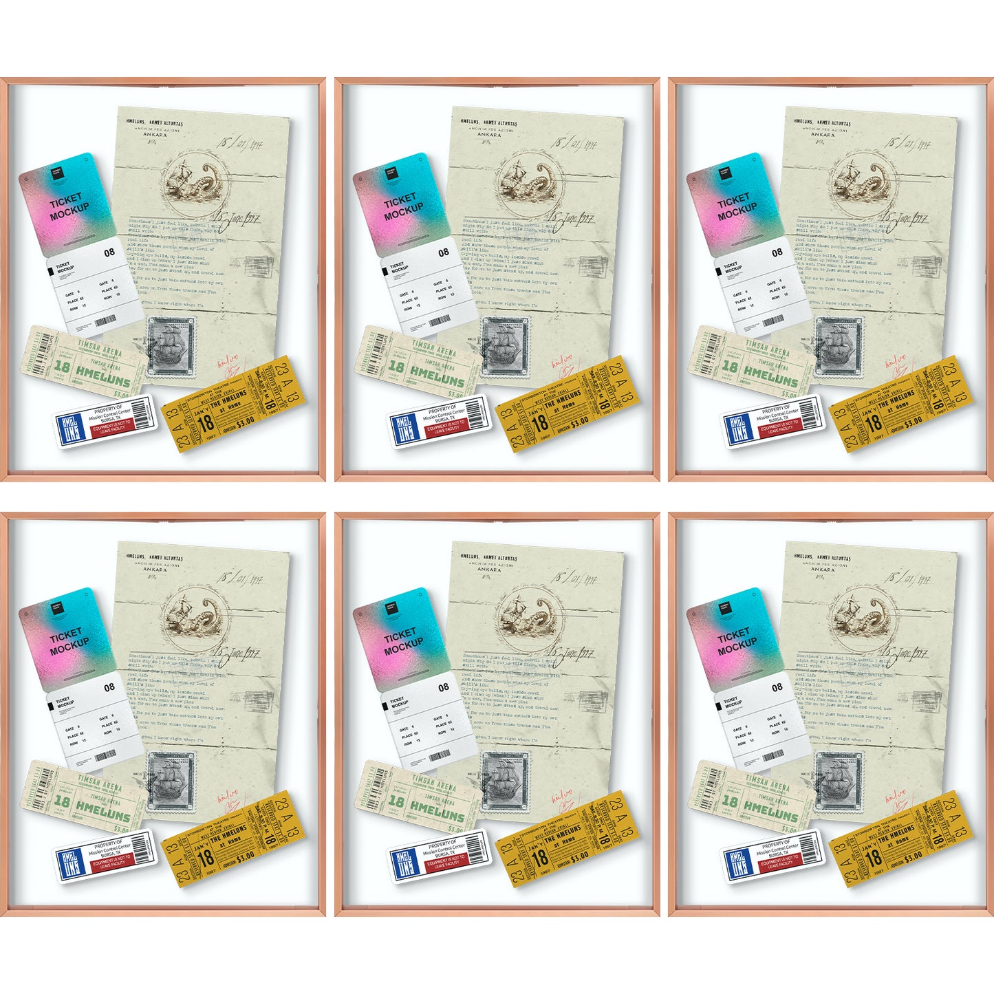 Clearance 16x20 Floating Frame For Any Size Photo Up to 16 by 20 Rose Gold (6 Pcs Per Box)