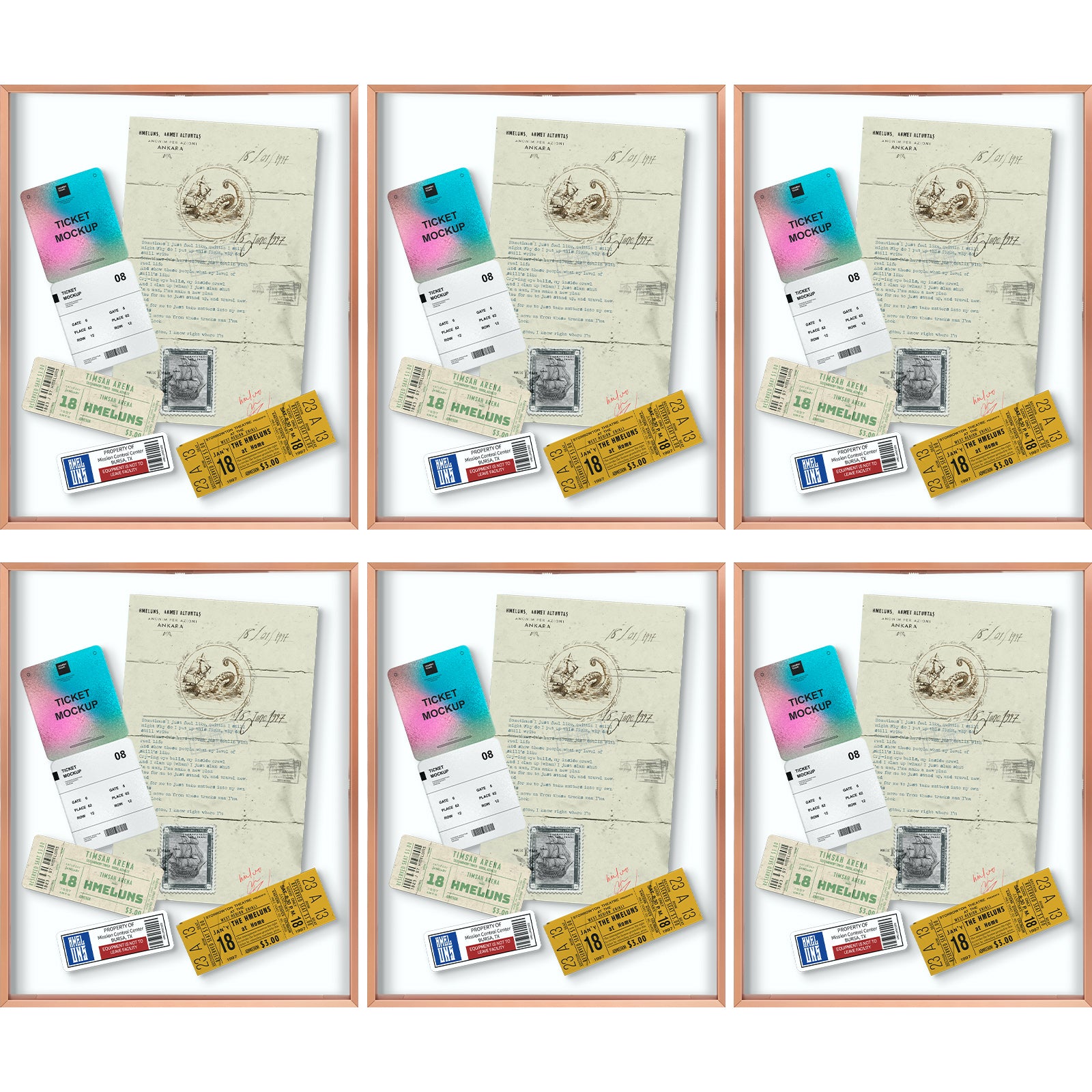 Clearance 16x20 Floating Frame For Any Size Photo Up to 16 by 20 Rose Gold (6 Pcs Per Box)