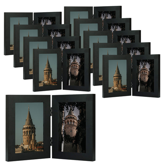 Clearance Double Picture Frame For 4x6 Photo Hinged Frames (10 Pcs Per Box)