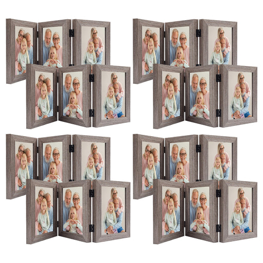 Clearance Grey 5x7 Three Picture Frame Triple Frame (8 Pcs per Box)