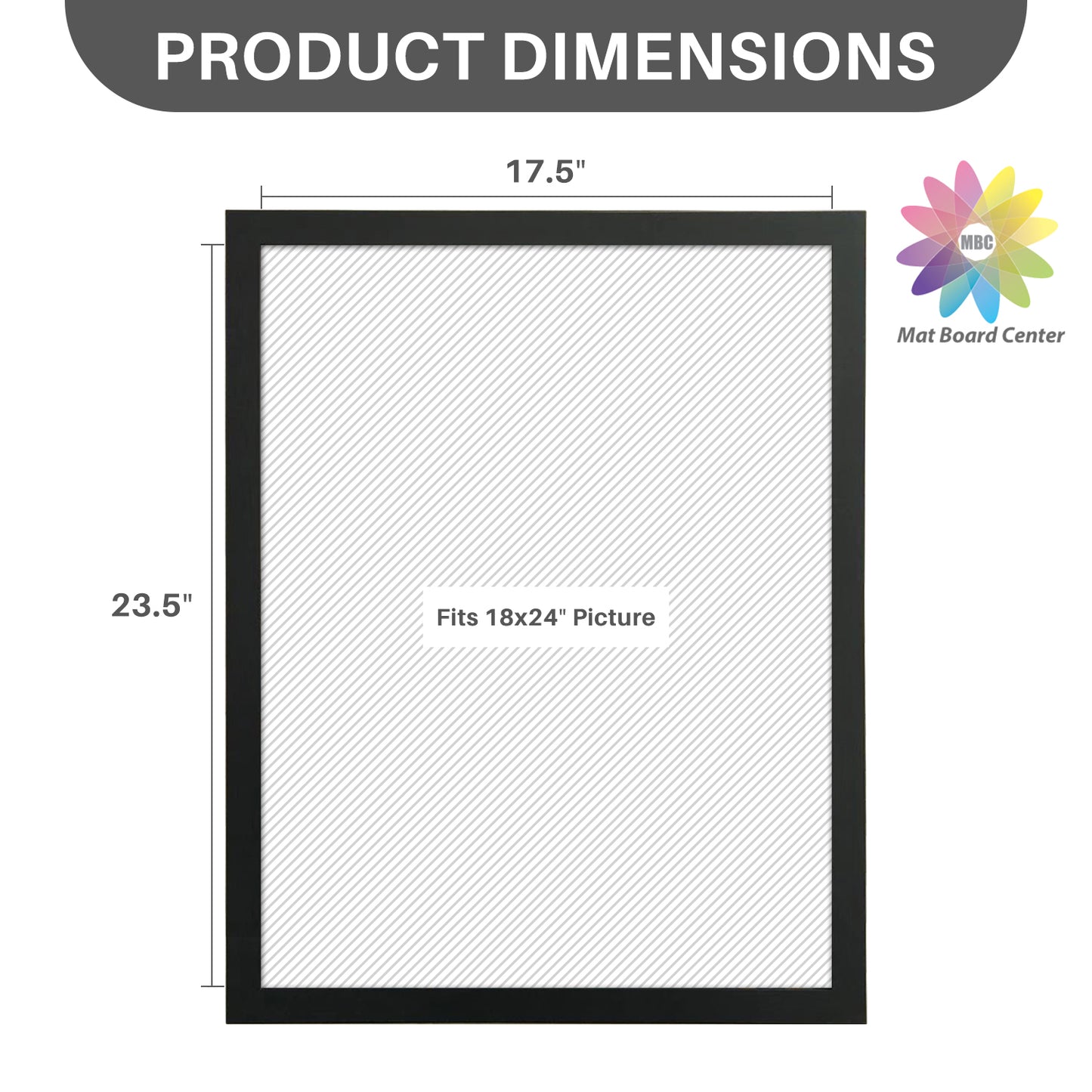 BOGO 18x24 Picture Frame Black (8 Pcs Per Box)