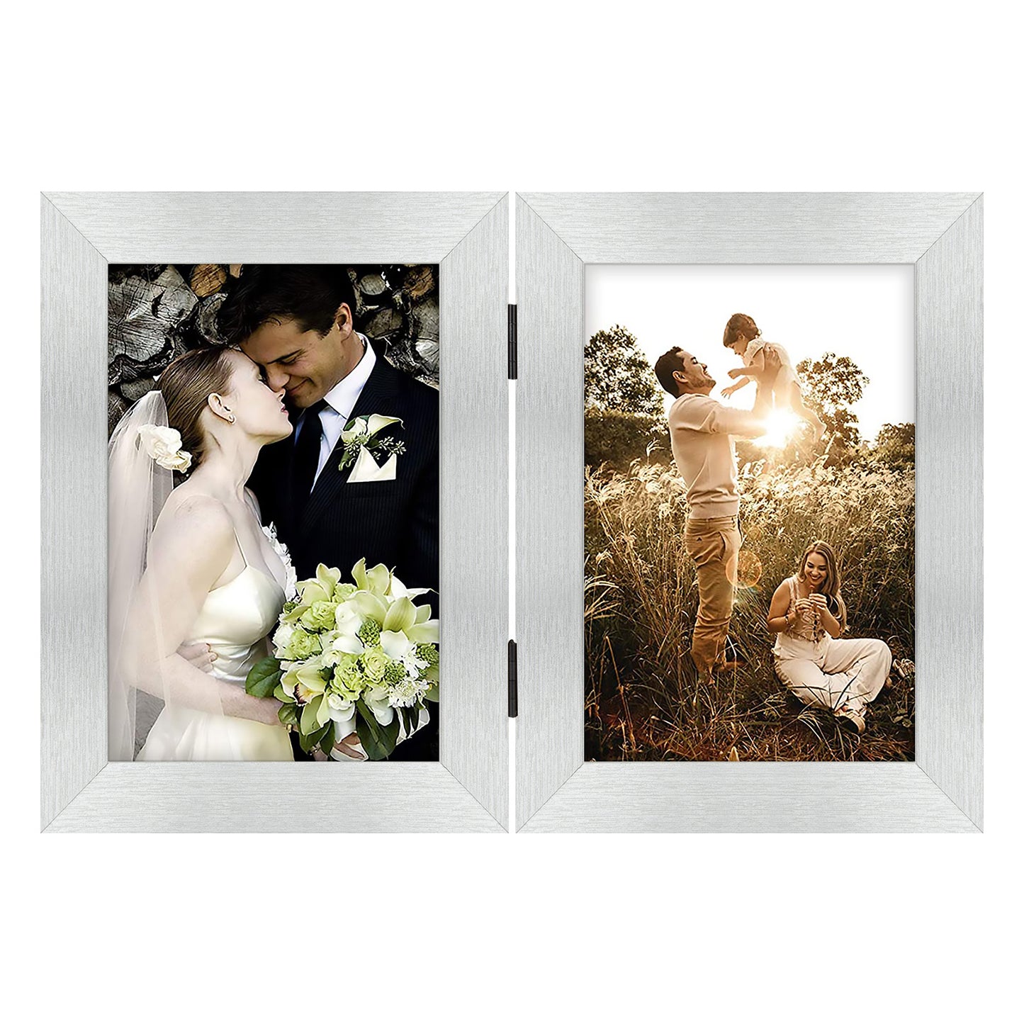 Clearance Double Picture Frame For 4x6 Photo Hinged Frames (10 Pcs Per Box)