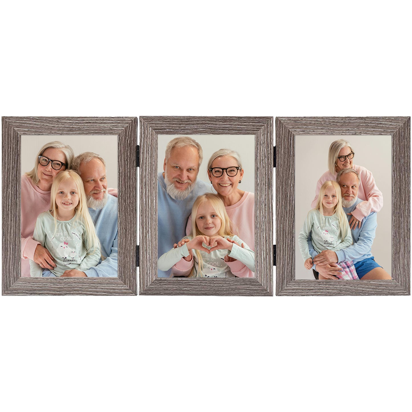 Clearance Grey 5x7 Three Picture Frame Triple Frame (8 Pcs per Box)