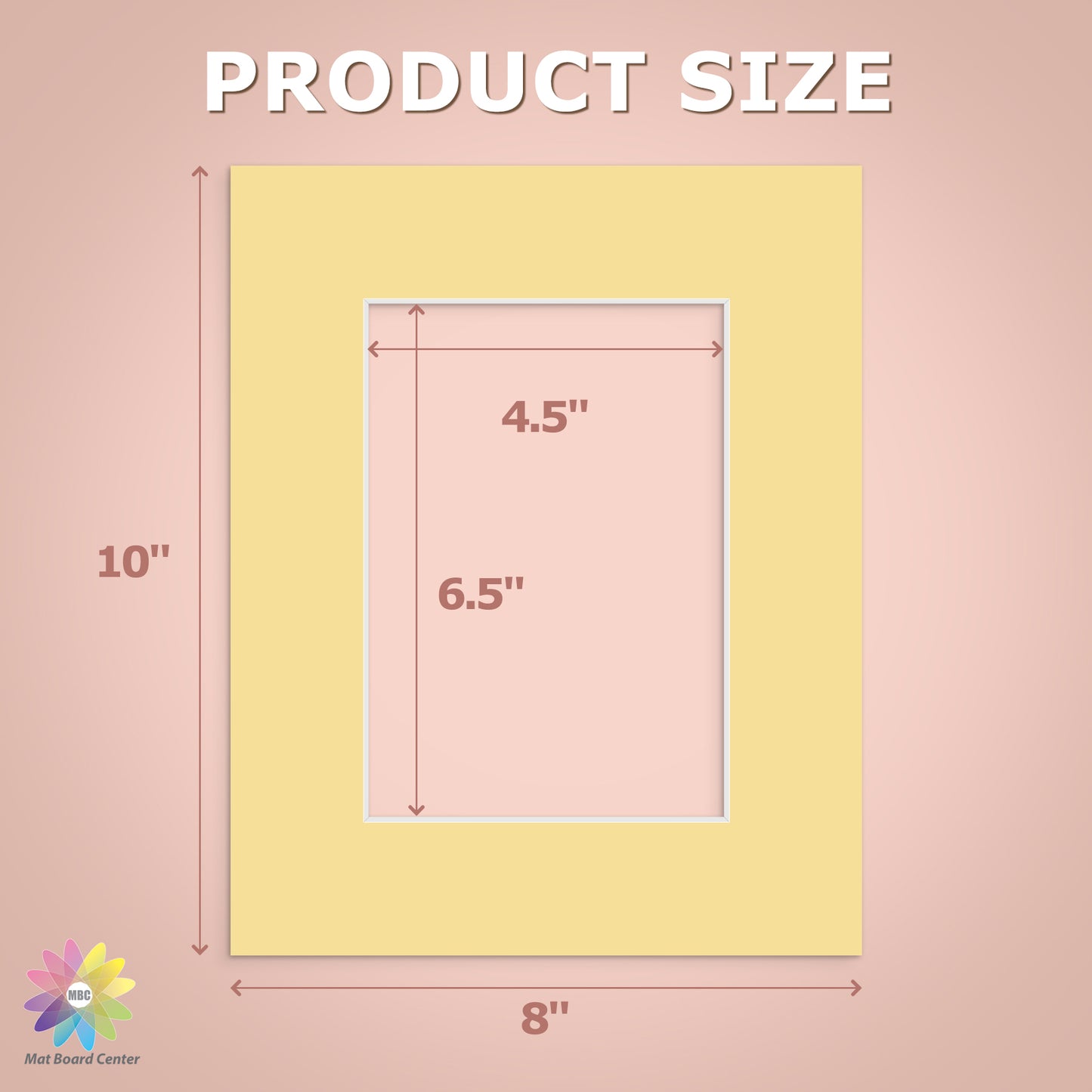 8x10 Mixed Color Mats For 5x7 Picture-Pack of 25