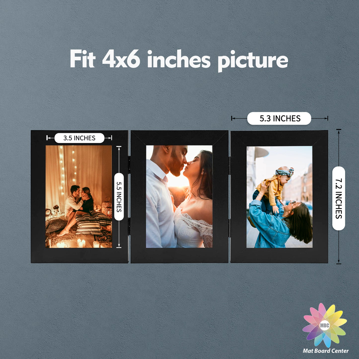 Clearance Three Picture Frame for Three 4x6 Pictures (8 Pcs per Box)