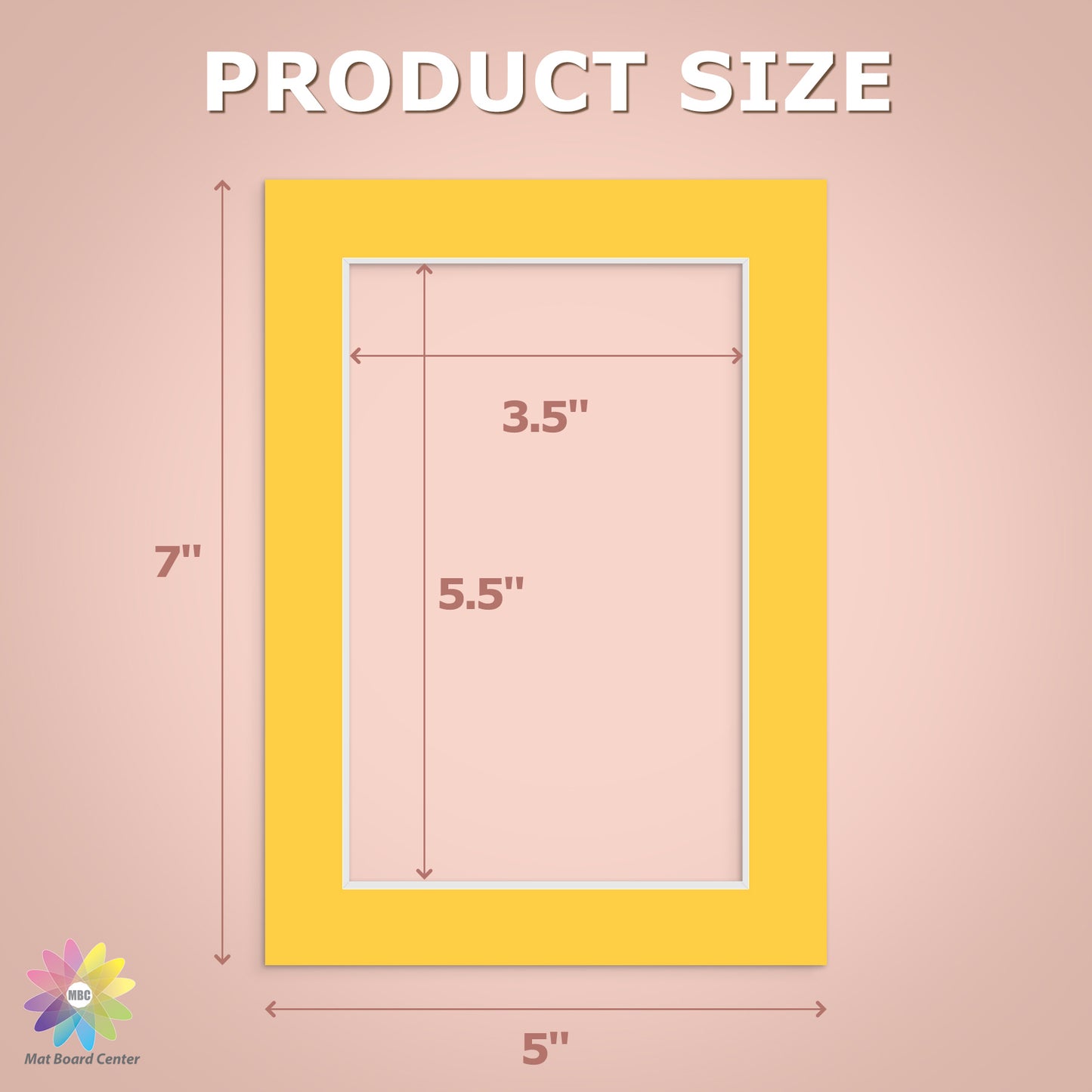 5x7 Mixed Color Mats For 4x6 Picture-Pack of 50