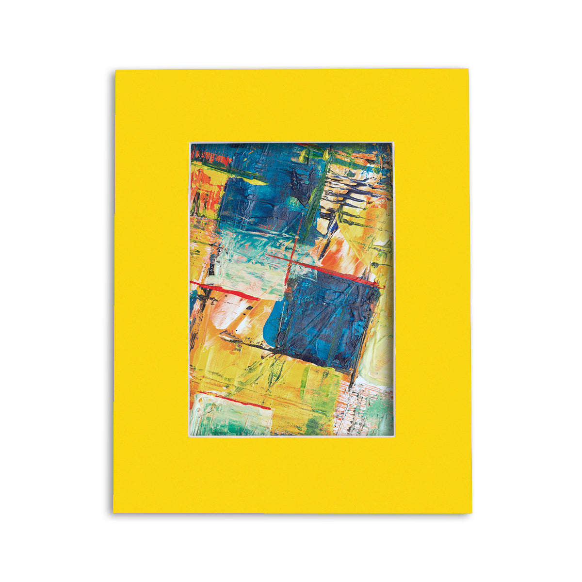 25 Pack 8x10 Whitecore Economy Pre-Cut Mat Board + Backing + Bag 5x7 (4.5x6.5 exact opening) N212 Deep Yellow