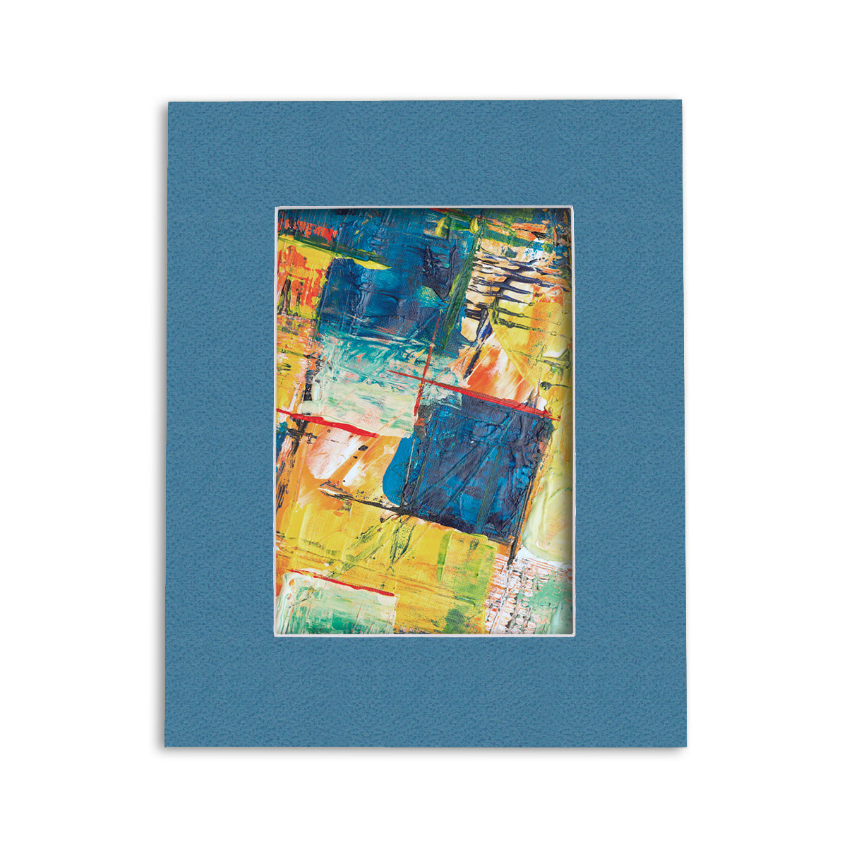 8x10 Economy Pre-Cut Mat Board-Pack of 25 5x7 (4.5x6.5 exact opening) N138 Dynamic Blue