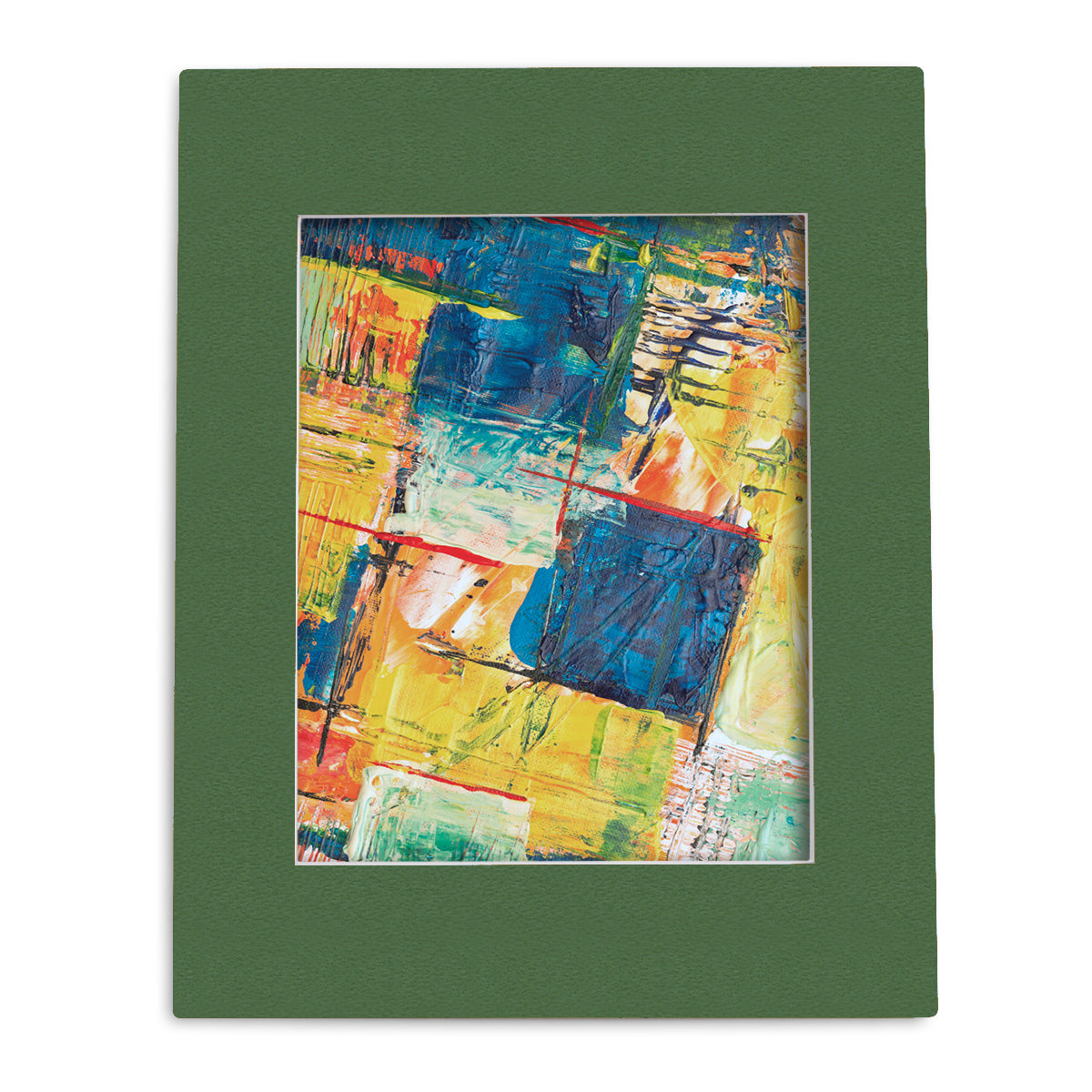 11x14 Whitecore Pre-Cut Mat Board - Pack of 100 N131 Basque Green 8x10 (7.5x9.5 exact opening)