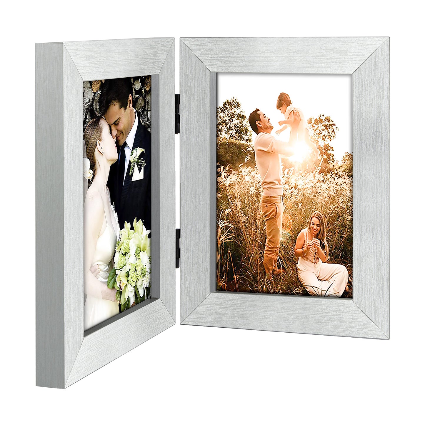 Clearance Double Picture Frame For 4x6 Photo Hinged Frames (10 Pcs Per Box)