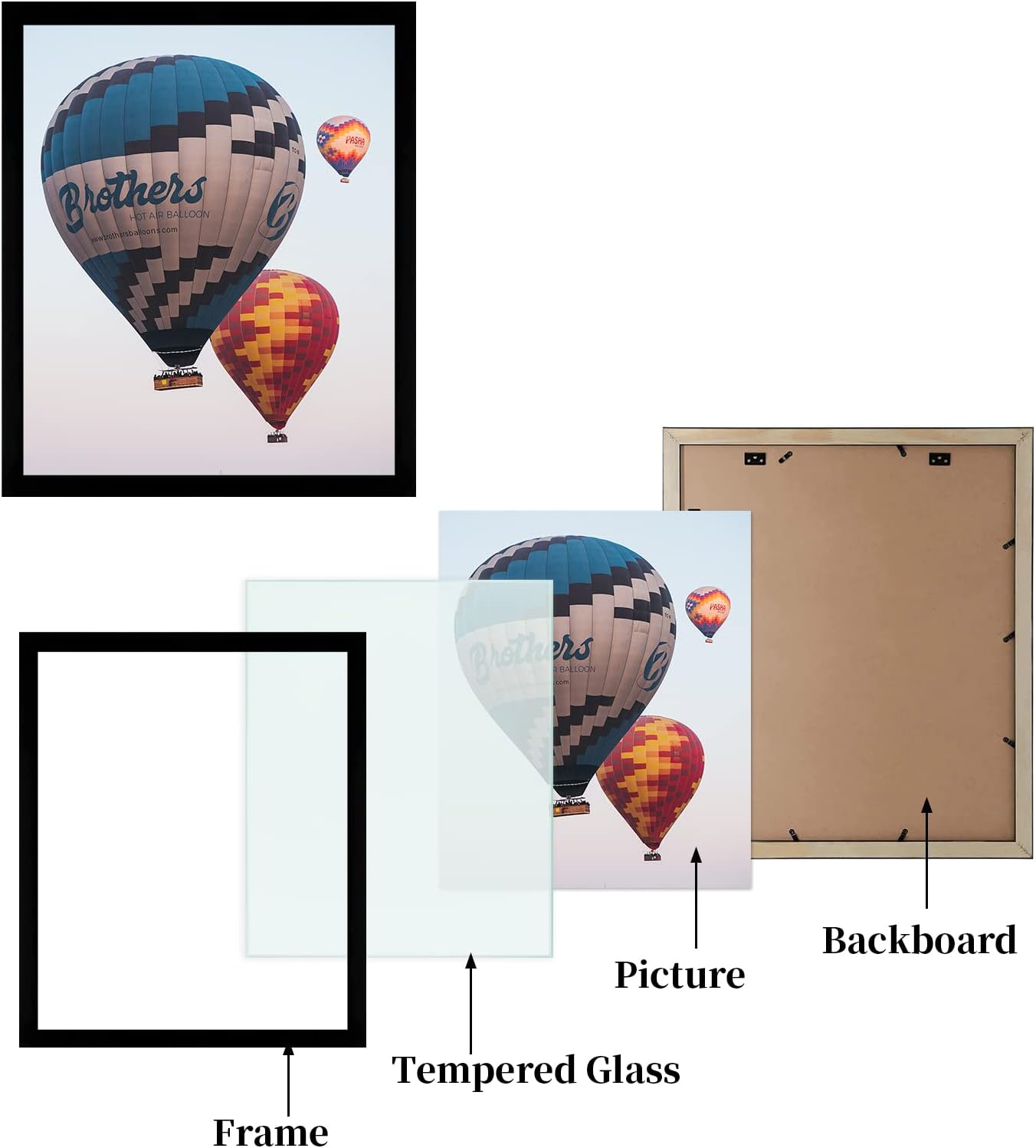 20x24 Wood Frame for 20x24 Picture Black (4 Pcs per Box)