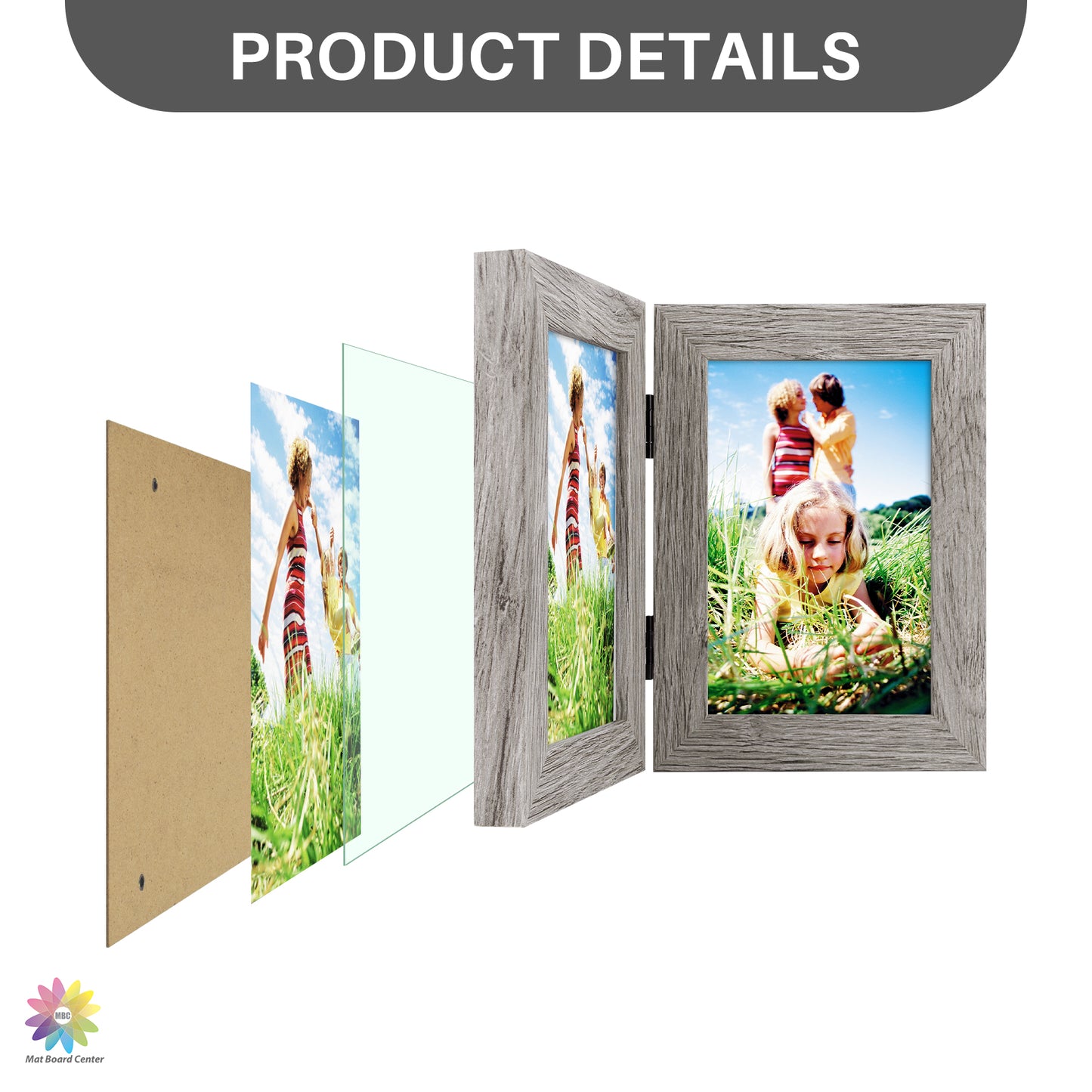 Double Picture Frame for 5x7 Picture (10 Pcs Per Box)