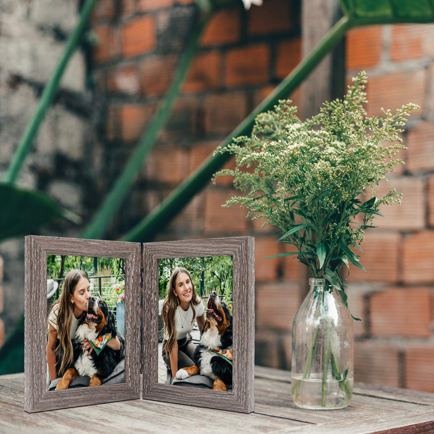 Clearance 5x7 Double Picture Frame Grey (10 Pcs Per Box)