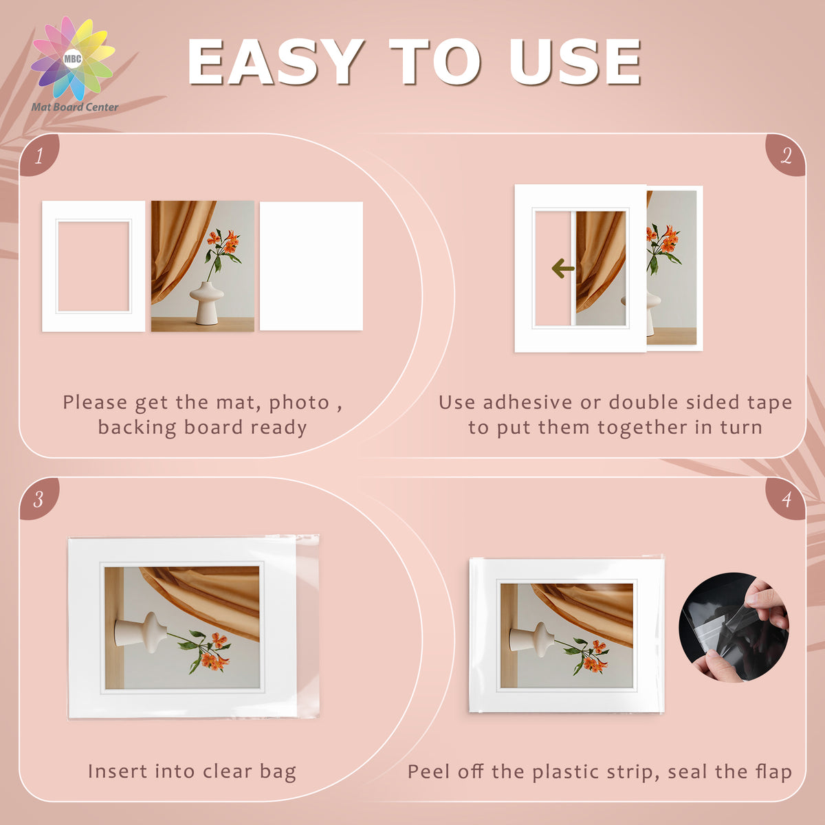 10 Pack 11x14 Double Mat For 8x10 Photos + Backing + Bag