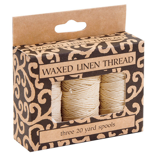 Lineco Waxed Linen Thread 3 Pk Natural