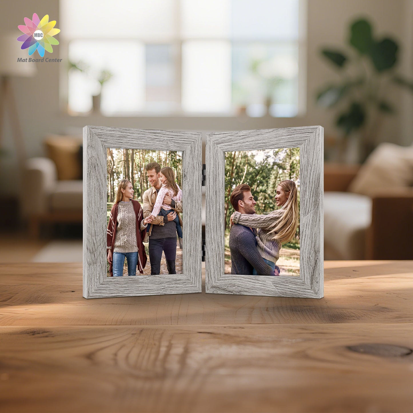 Double Picture Frame For 4x6 Photo Hinged Frames (10 Pcs Per Box)
