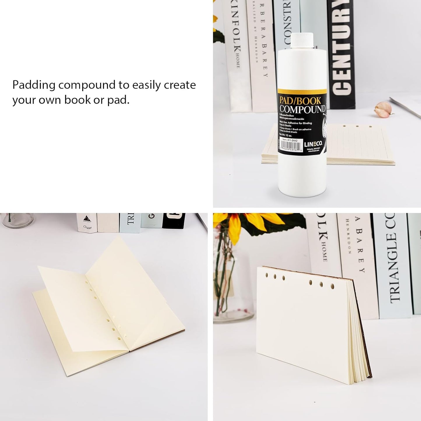 Lineco Pad/Book Compound- Adhesive for Binding Pads & Books 12 fl. oz.