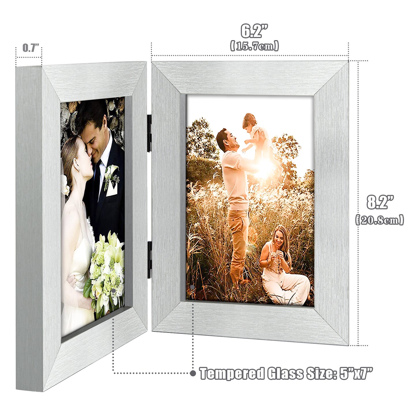 Clearance Double Picture Frame for 5x7 Picture (10 Pcs Per Box)