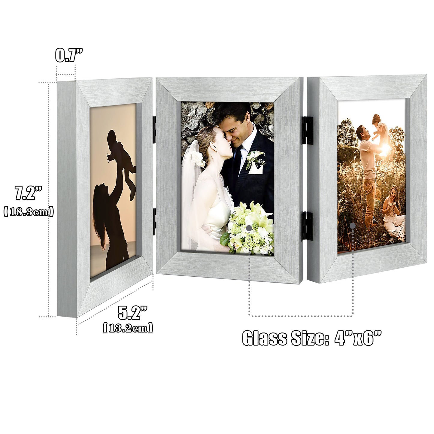 Clearance Three Picture Frame for Three 4x6 Pictures (8 Pcs per Box)