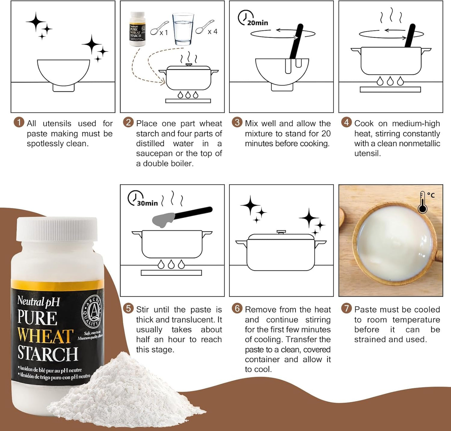 Lineco, Neutral pH Pure Wheat Starch Adhesive