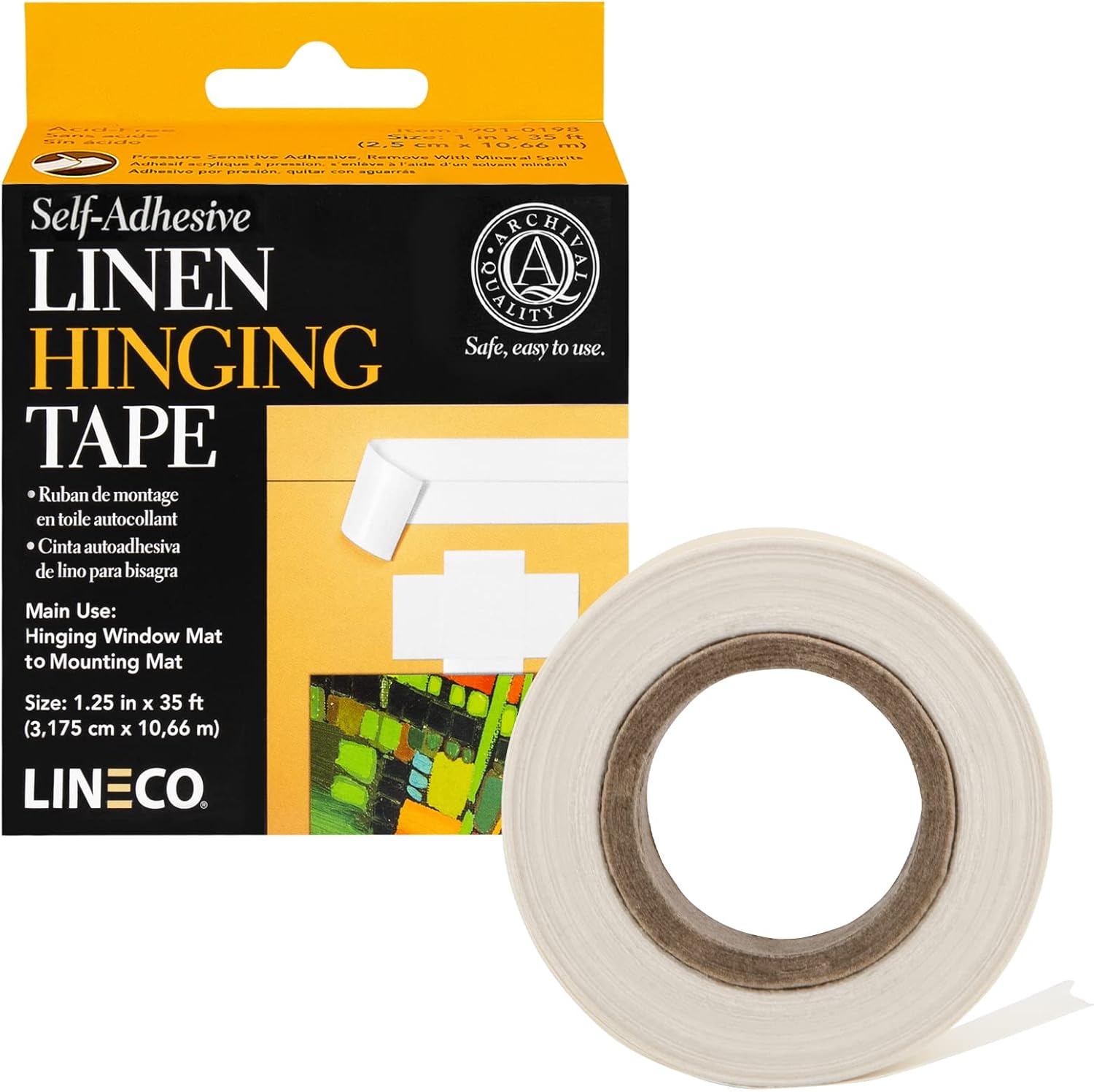 Lineco Self-Adhesive Linen Hinging Tape 1.25 in. x 35 ft.