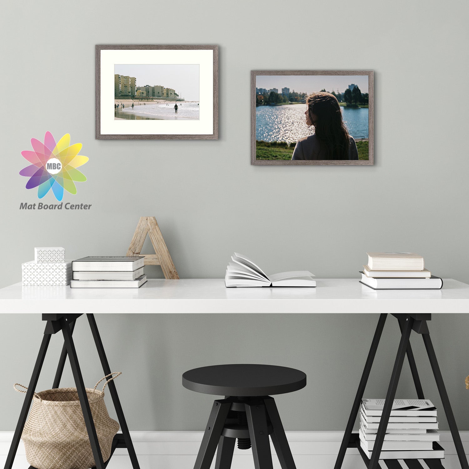 BOGO 12x16 Picture Frame for 8x12 Photo with Ivory Mat and Real