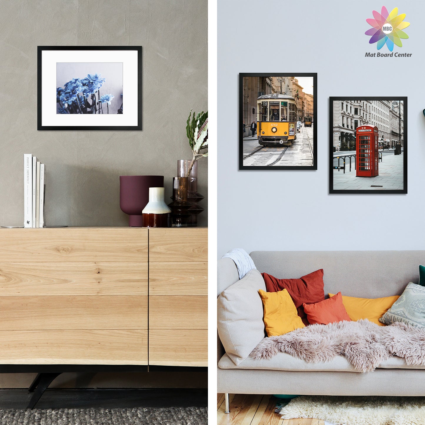 16x20 Frame for 11x14 Picture Black MDF