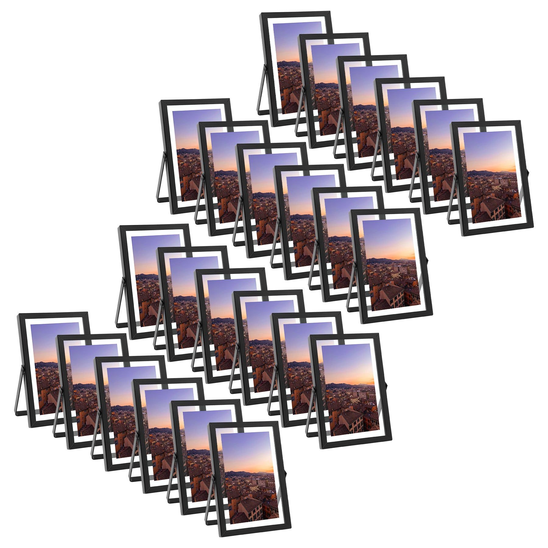 4x6 Floating Frame Displays Any Size Photo up to 4 by 6 (24 Pcs Per Box) Black