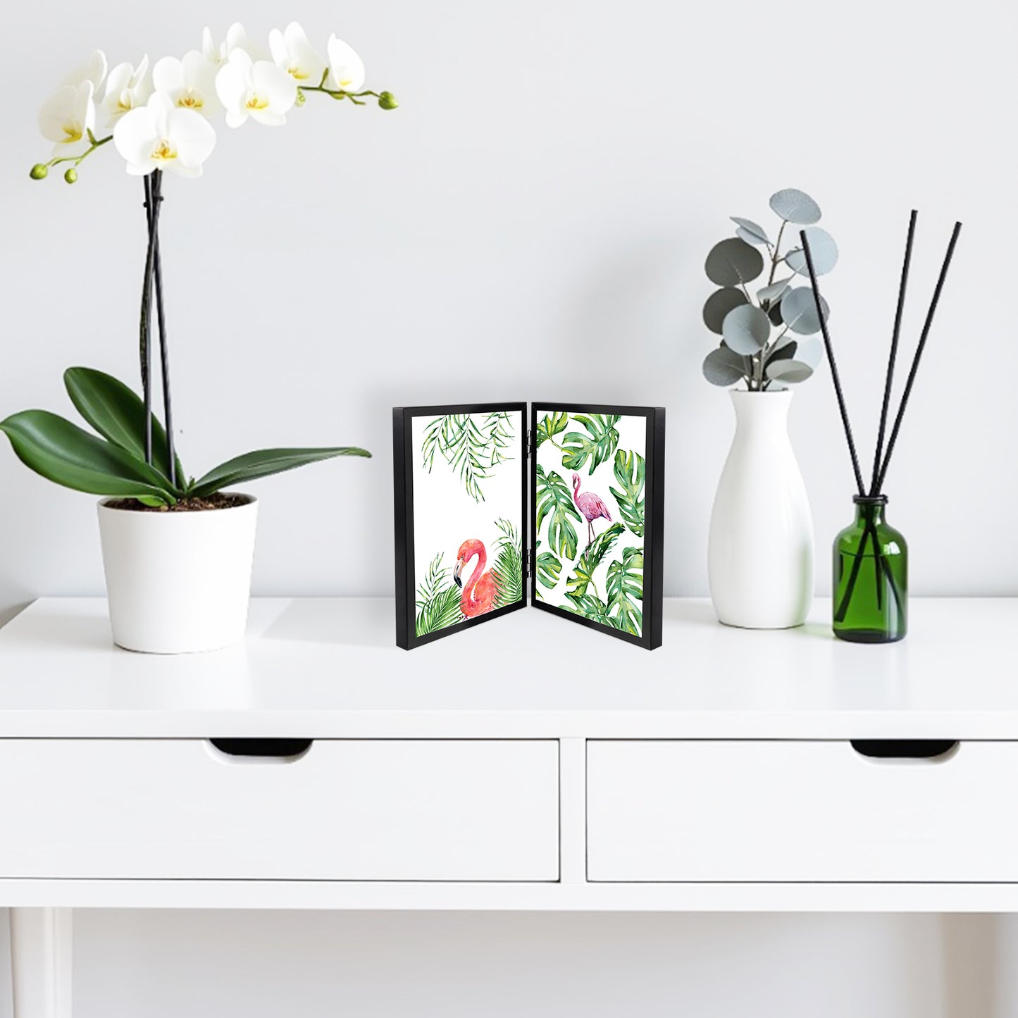 5x7 Floating Frame, Double Hinged Metal Frame Displays Any Size Photo up to 5 by 7 (12 Pcs Per Box)
