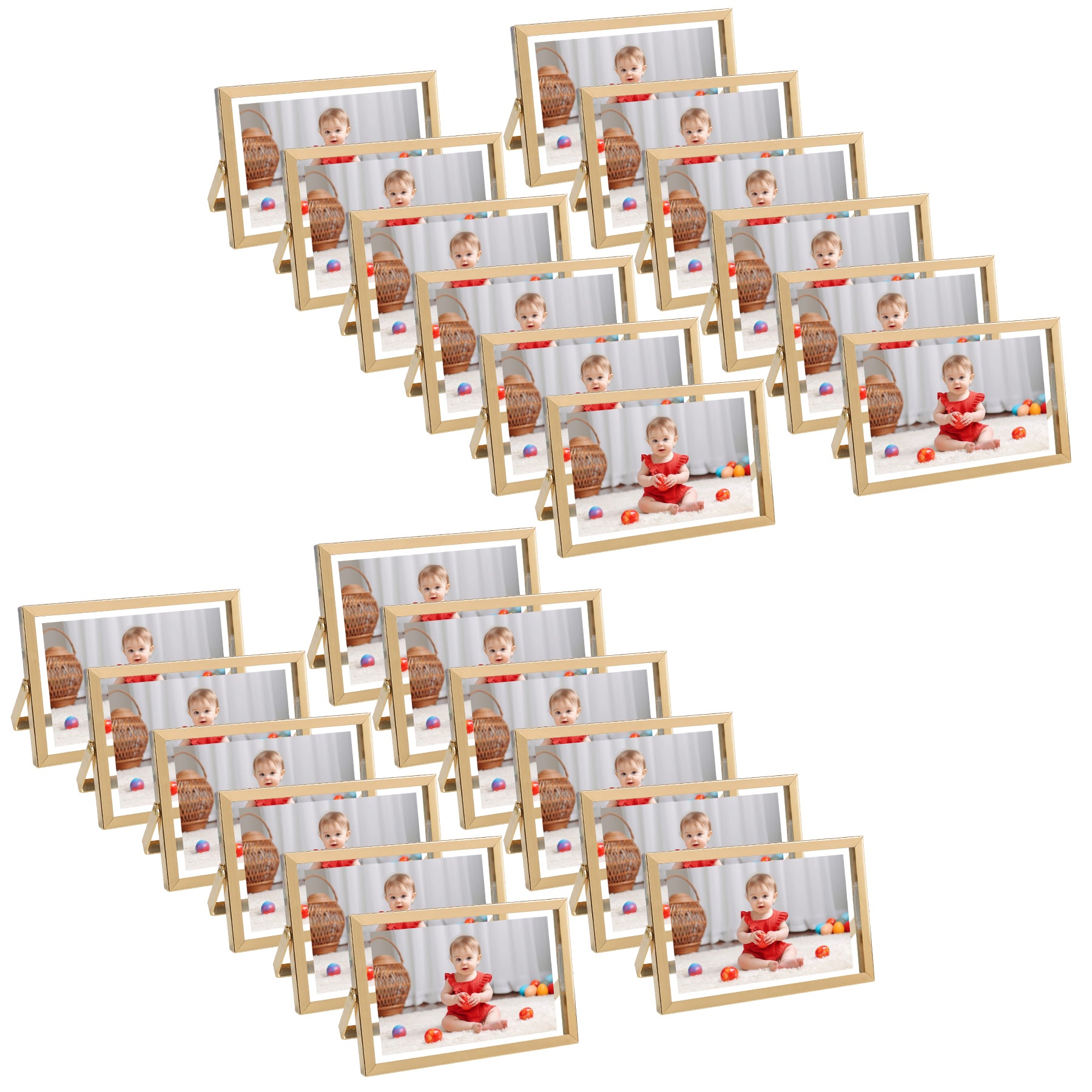 6x4 Floating Frame Displays Any Size Photo up to 6 by 4 (24 Pcs Per Box) Gold