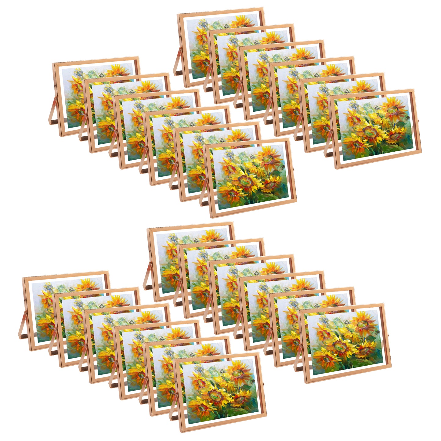 7x5 Floating Frame Displays Any Size Photo up to 7 by 5 (24 Pcs Per Box) Rose Gold