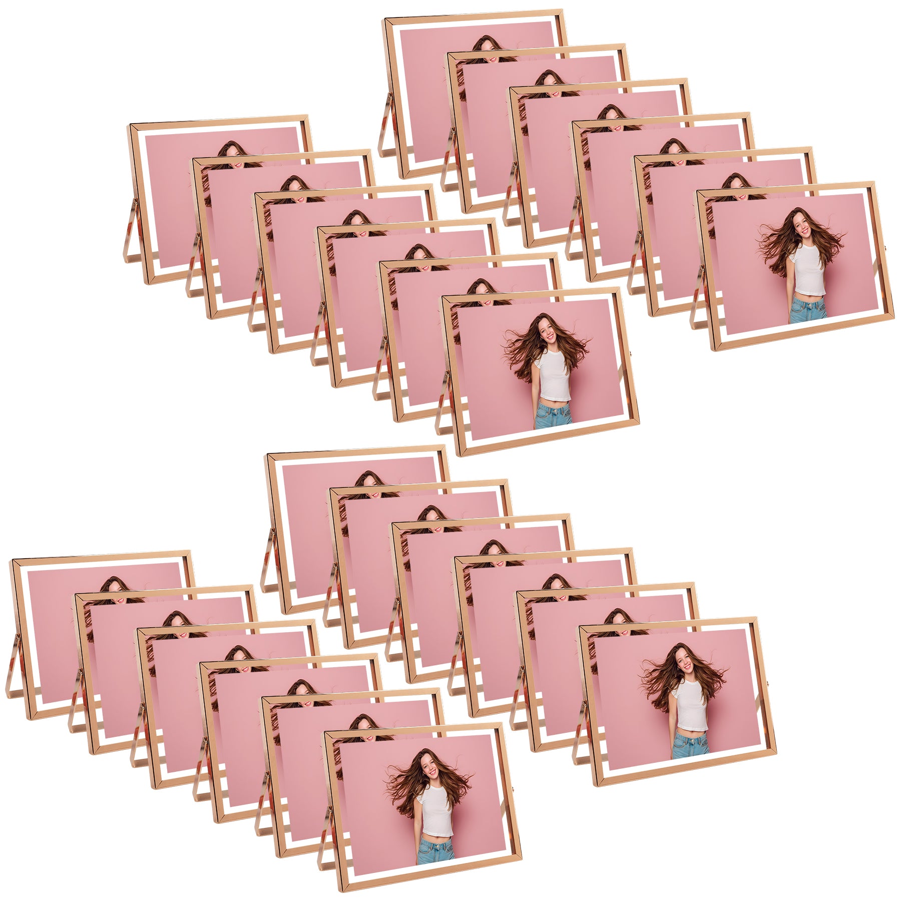 8x6 Floating Frame Displays Any Size Photo up to 8 by 6 Rose Gold (24 Pcs Per Box)